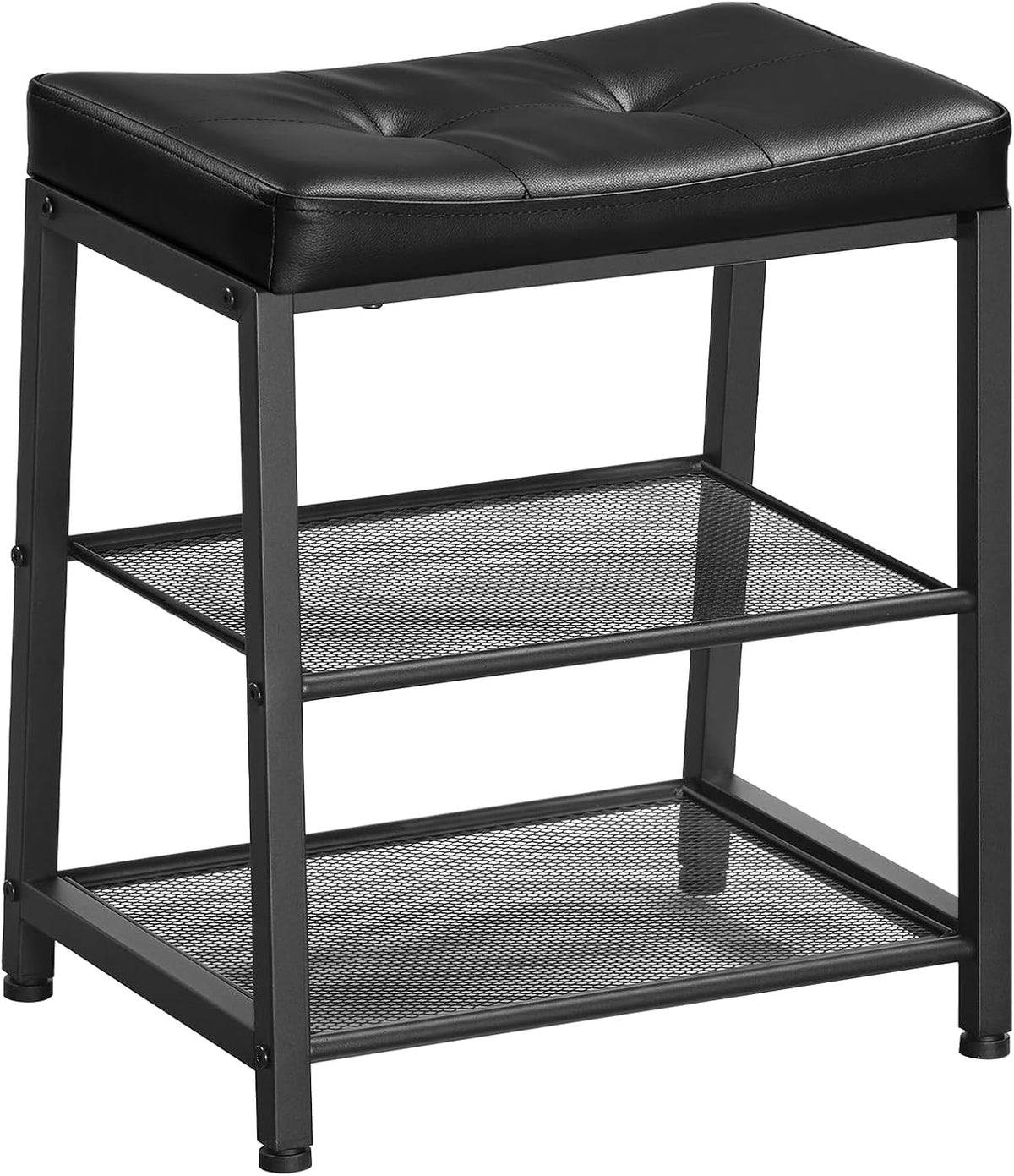 2-Tier Entryway Shoe Bench – Rustic Shoe Rack & Seating