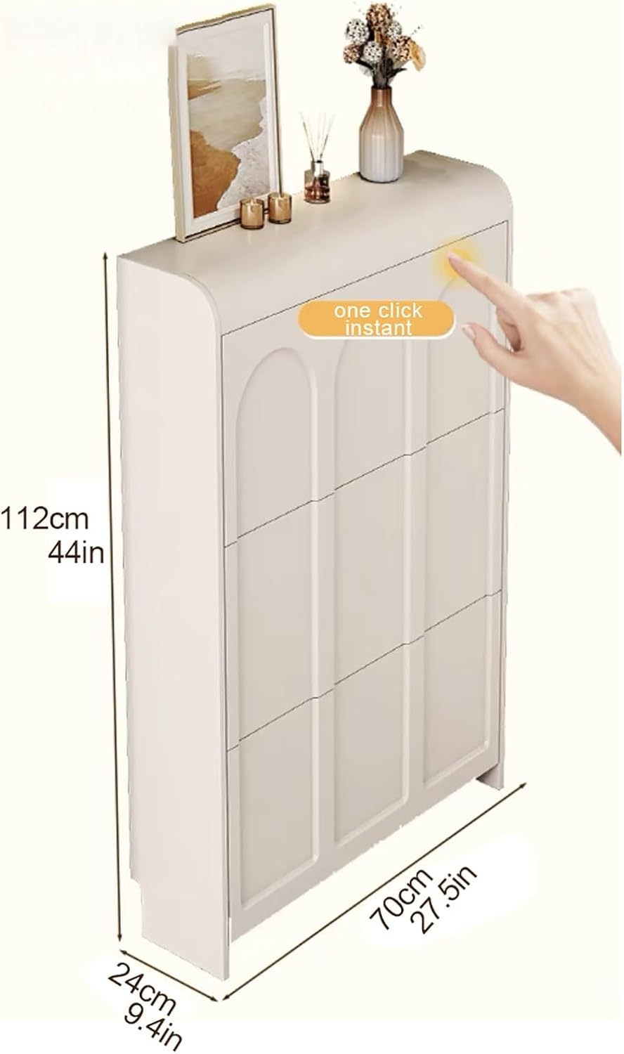 Tall Entryway Storage Cabinet – Multi-Compartment Home Organizer