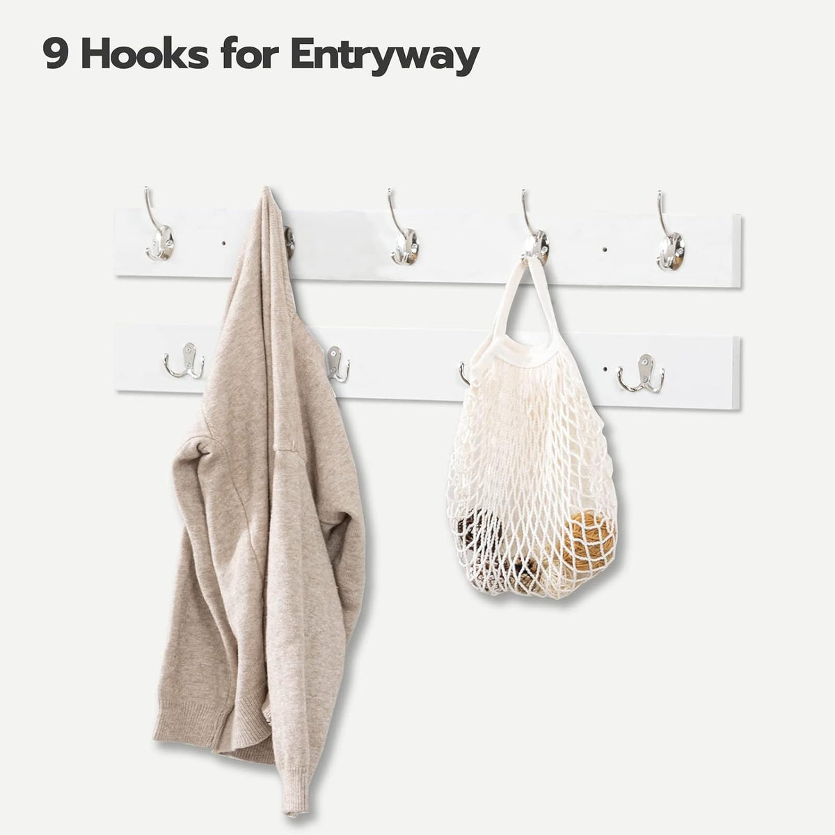 12-Cubby Entryway Shoe Storage Bench – Cushioned Seat & Coat Rack