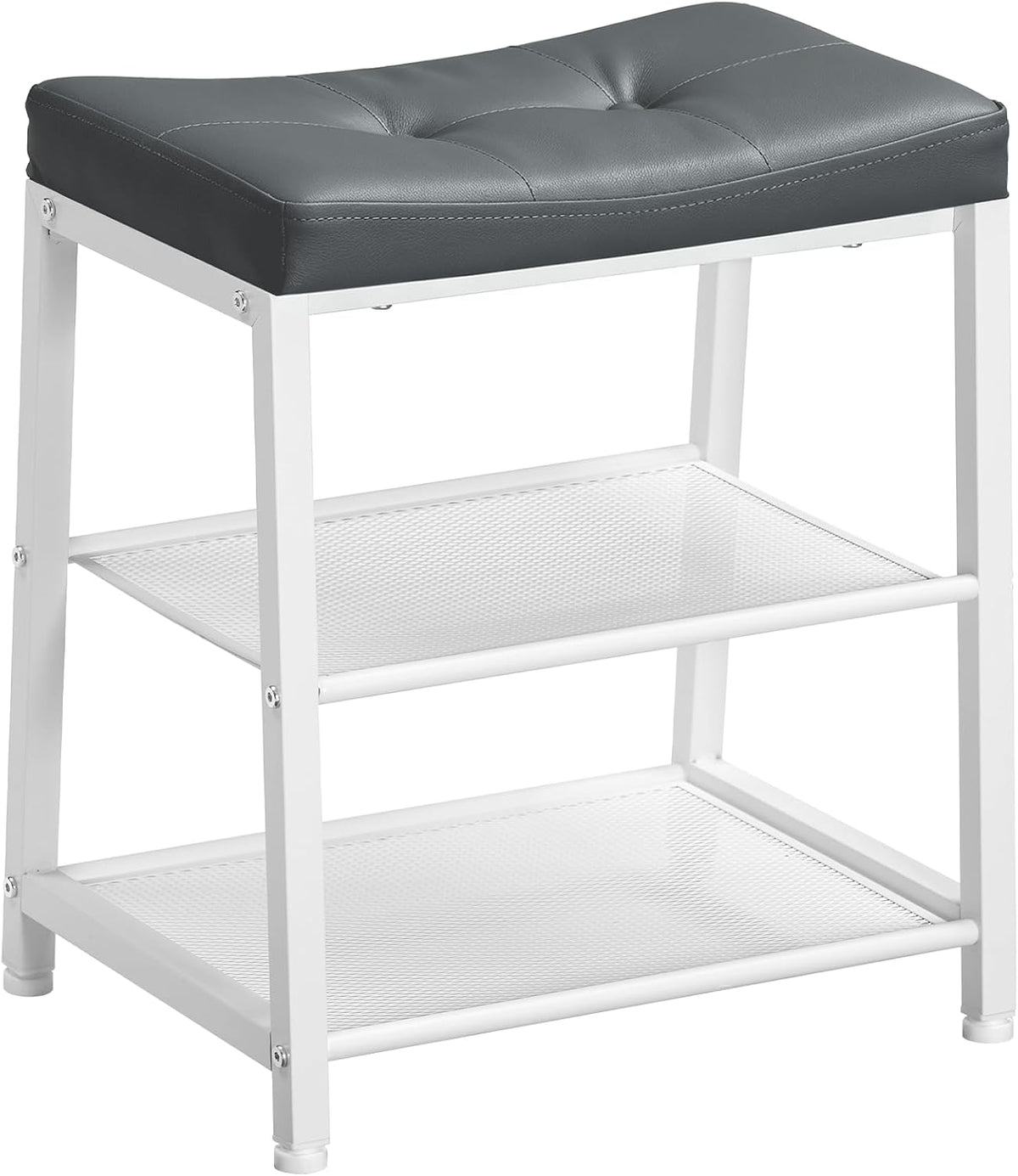 2-Tier Entryway Shoe Bench – Rustic Shoe Rack & Seating