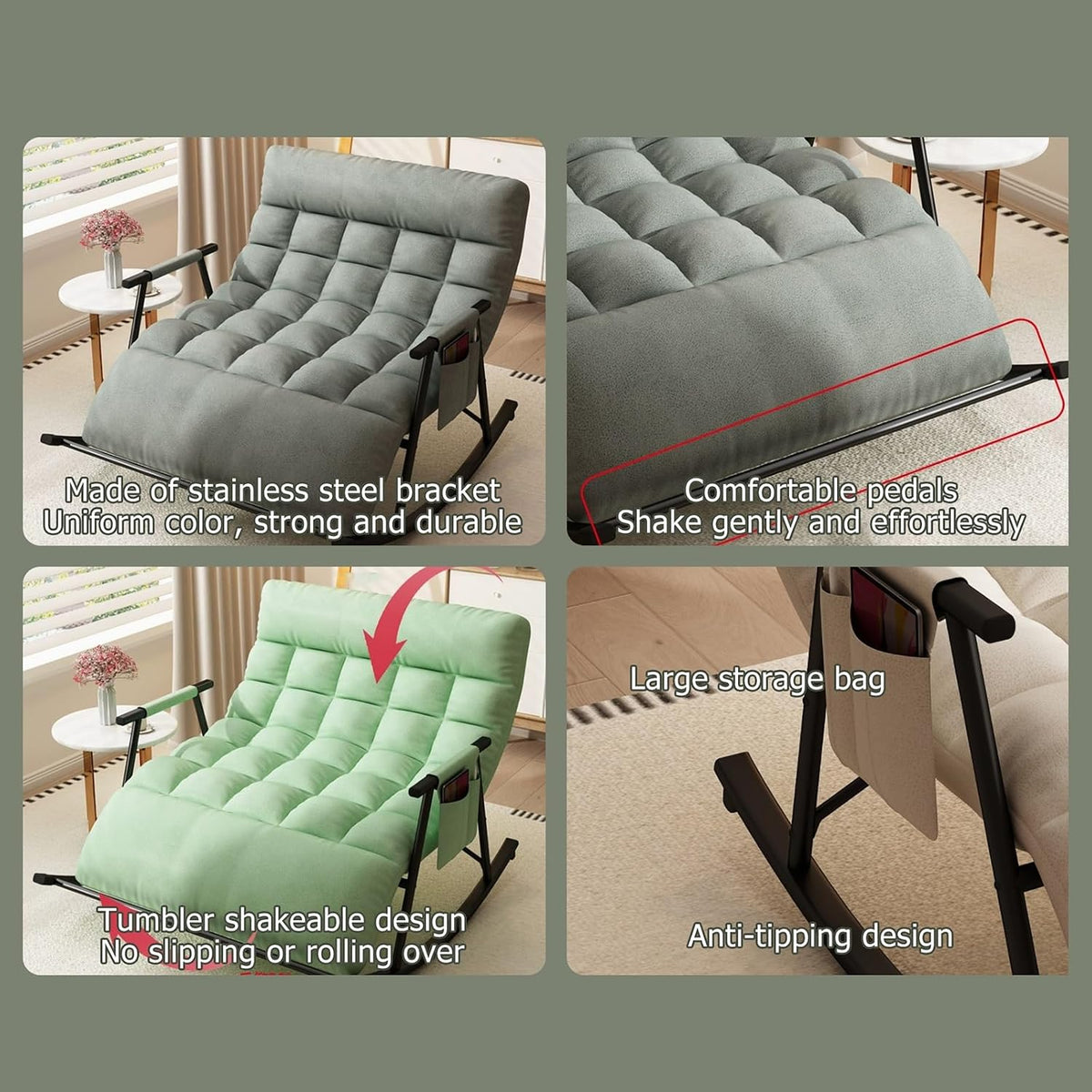 Adjustable Headrest Recliner Chair – Multi-Position Lounge Seating