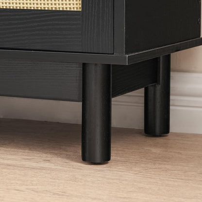 Rattan Style Shoe Storage Bench – Entryway Storage & Seating