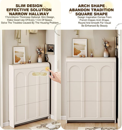 Tall Entryway Storage Cabinet – Multi-Compartment Home Organizer
