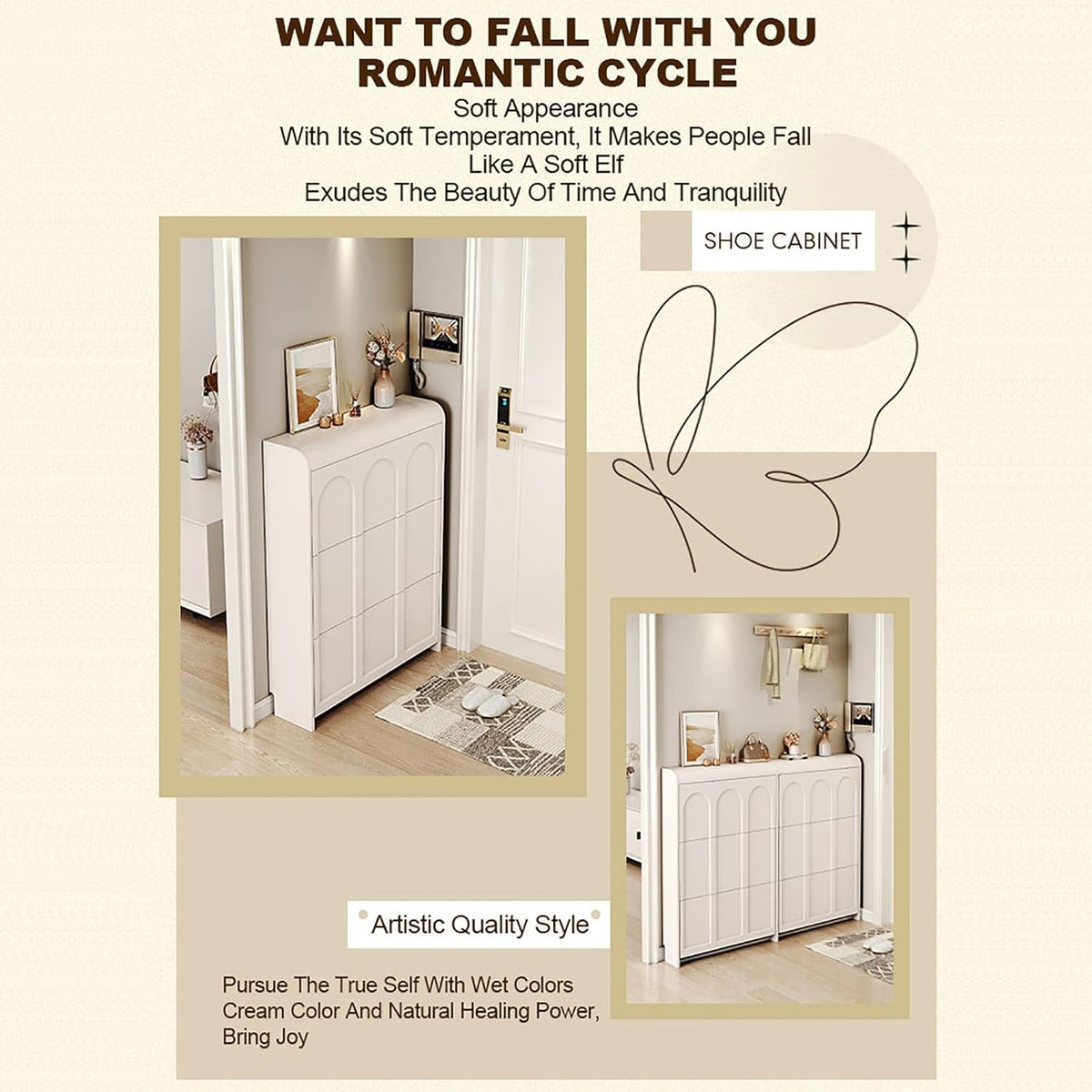 Tall Entryway Storage Cabinet – Multi-Compartment Home Organizer