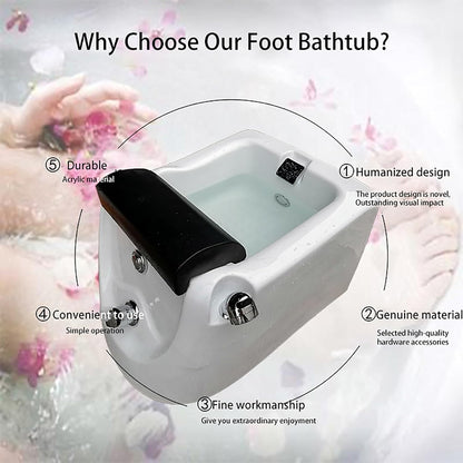Portable Acrylic Foot Spa Bathtub – Home Pedicure & Relaxation Spa