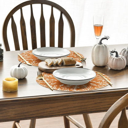 Pumpkin & Eucalyptus Fall Table Runner – Thanksgiving Table Décor
