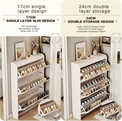 Tall Entryway Storage Cabinet – Multi-Compartment Home Organizer