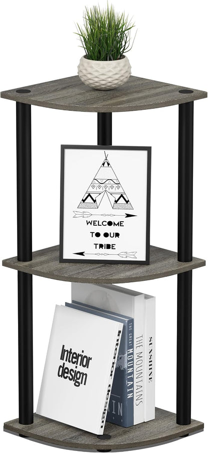 3-Tier Corner Display Shelf – Space-Saving Storage Rack