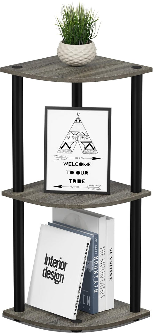 3-Tier Corner Display Shelf – Space-Saving Storage Rack