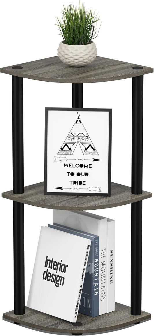 3-Tier Corner Display Shelf – Space-Saving Storage Rack